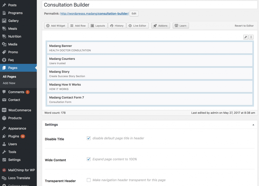 Creating consultation landing page with capture forms.