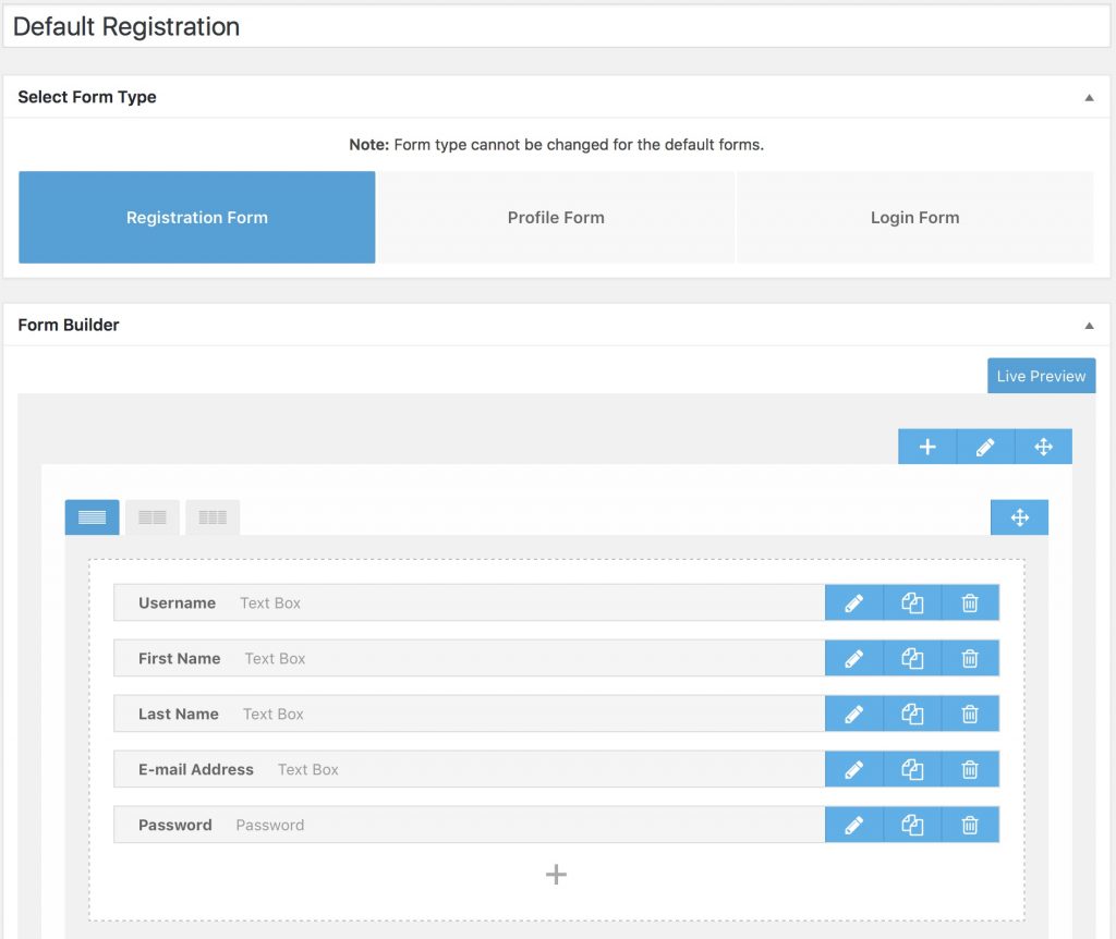 Sayidan theme - alumni registration form customization. WordPress admin.