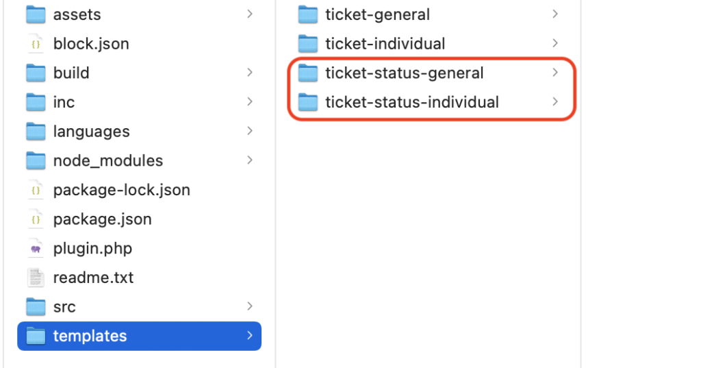 Copying default myticket events statuses folders